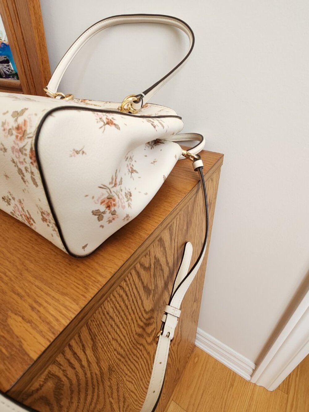 COACH  ETTA CARRYALL BAG IN IN ROSE BOUQUET PRINT  M1923 -91509 - Picture 8 of 13